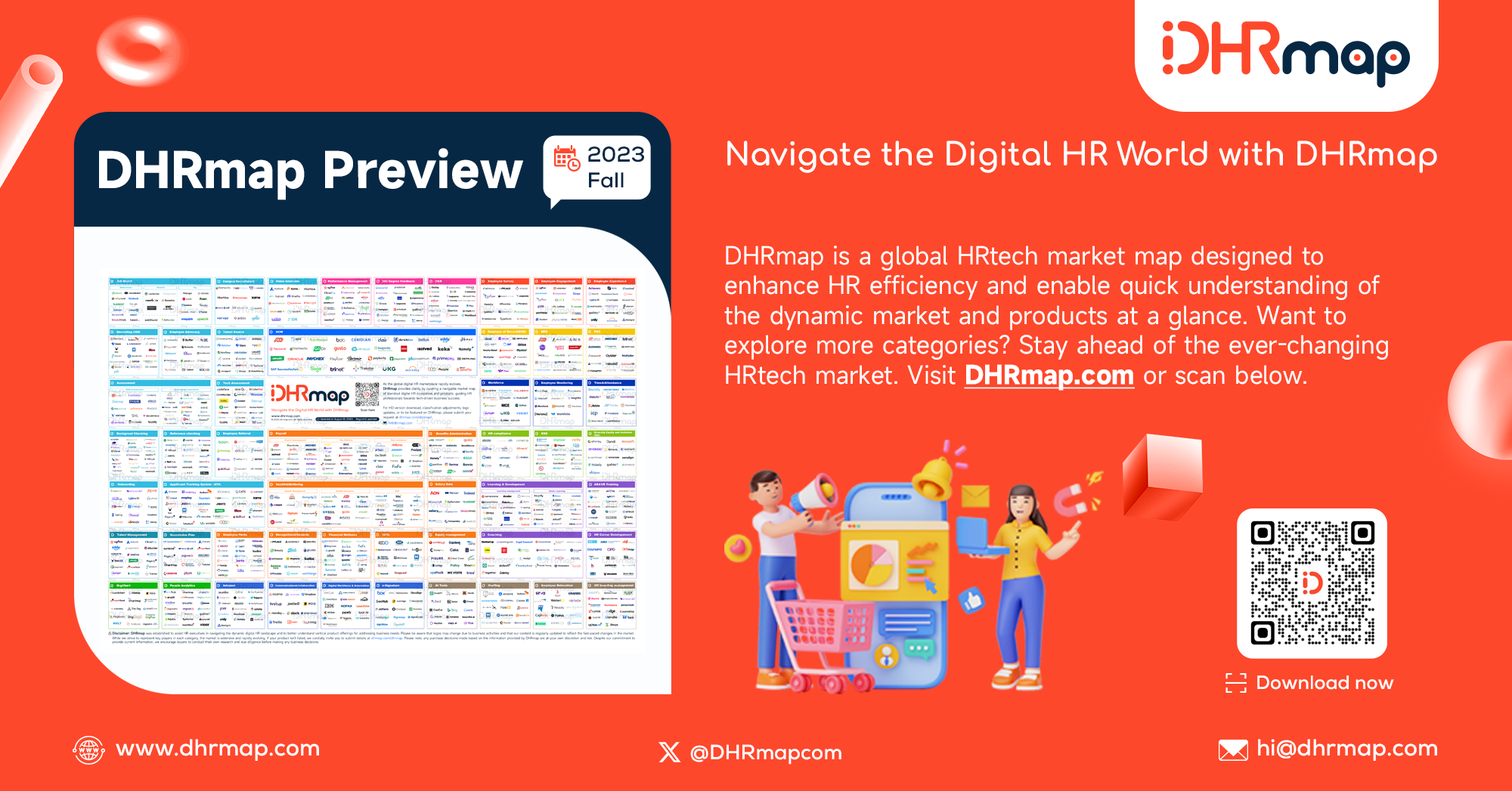 2023 HR Tech Market Map-One Glance at the Global HR Tech Market, Easy with DHRmap ( Newest Release on August 18, 2023)
